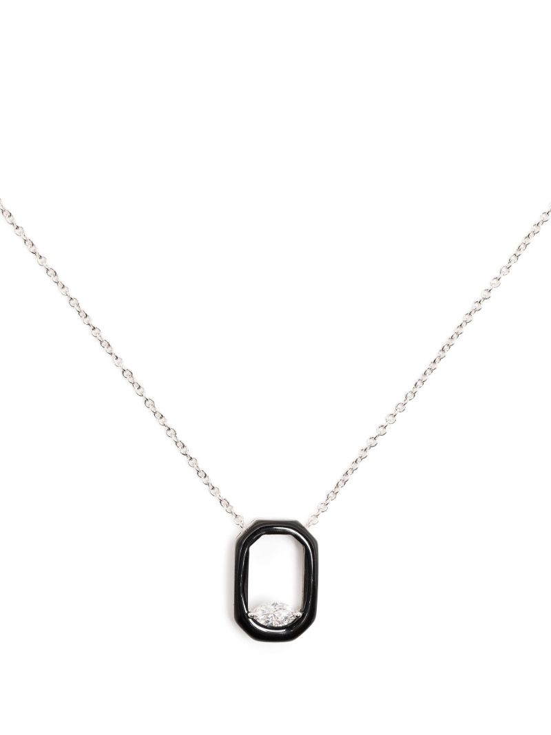 18k White Gold Oui Diamond Necklace
