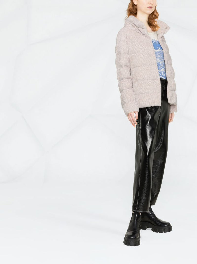 Neutral Textured Puffer Jacket