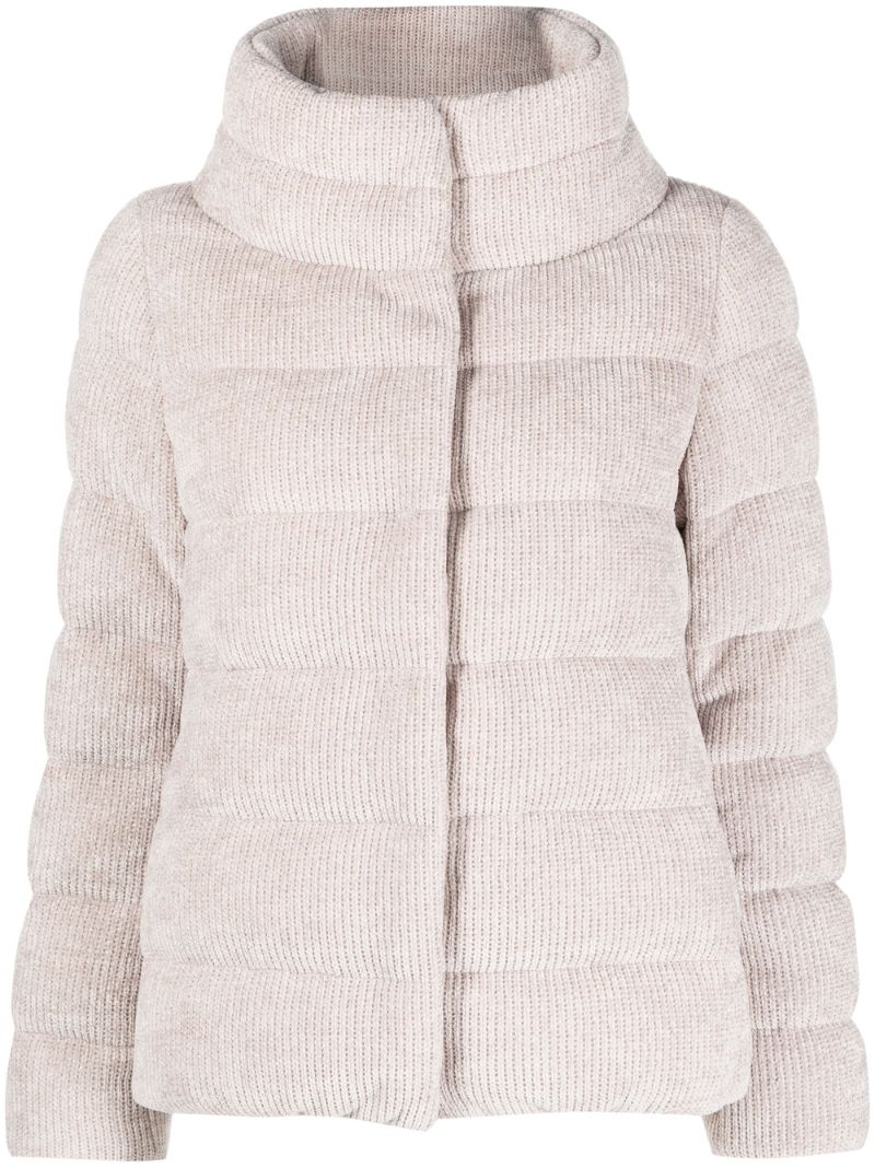 Neutral Textured Puffer Jacket