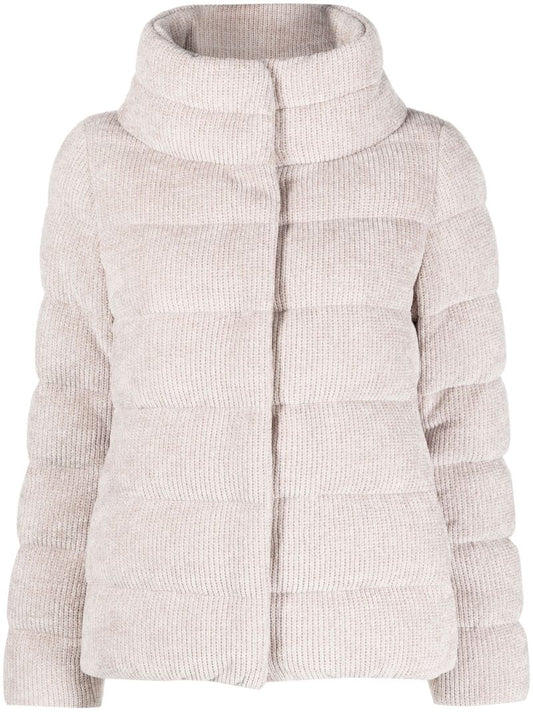 Neutral Textured Puffer Jacket