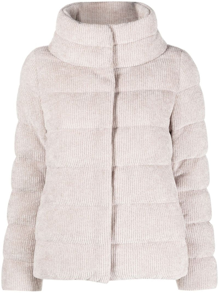 Neutral Textured Puffer Jacket