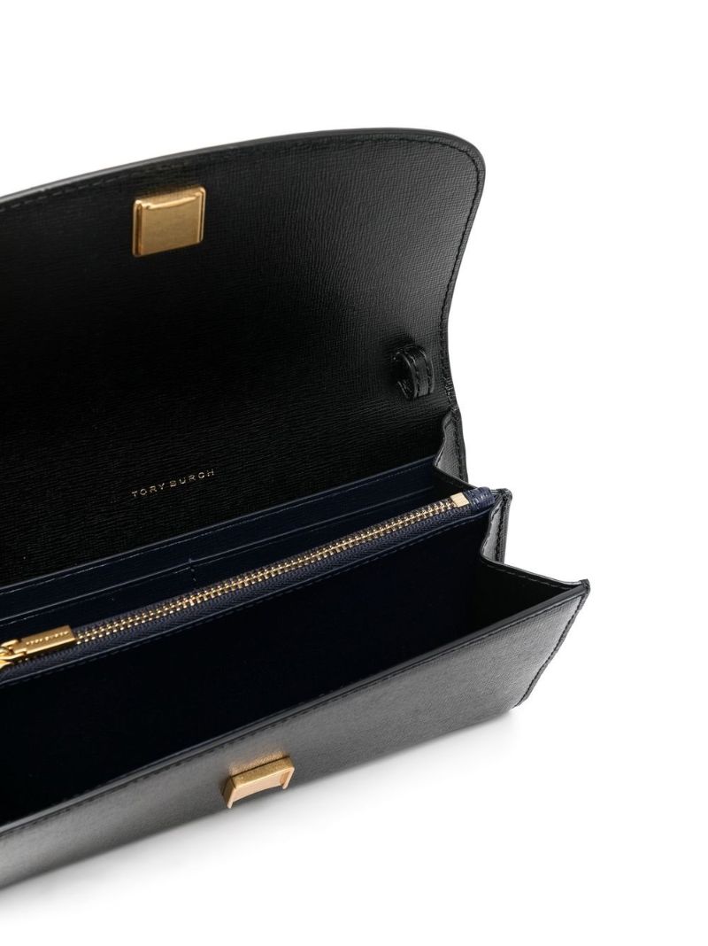 Black Logo Plaque Shoulder Bag
