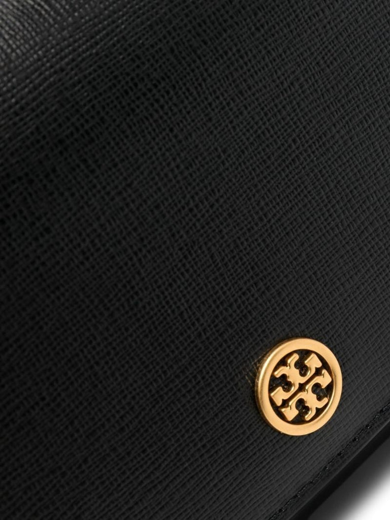 Black Logo Plaque Shoulder Bag