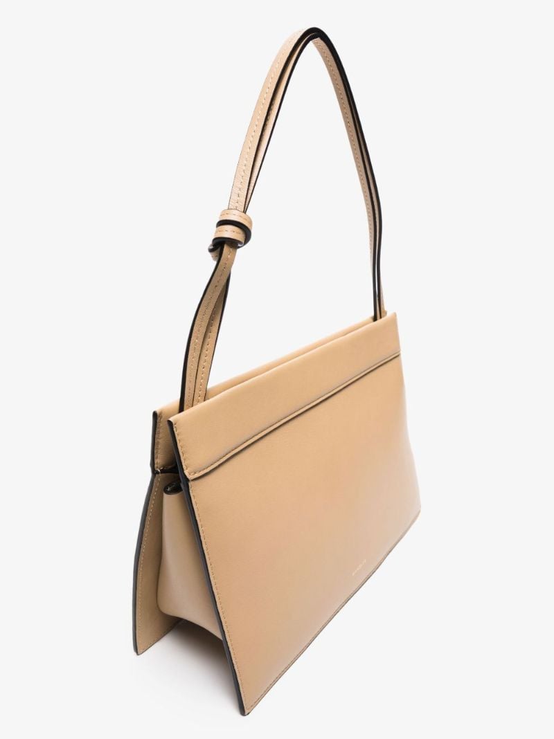 Neutral Hannah Leather Shoulder Bag