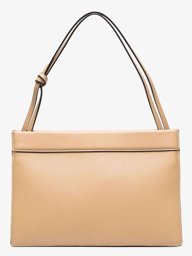 Neutral Hannah Leather Shoulder Bag