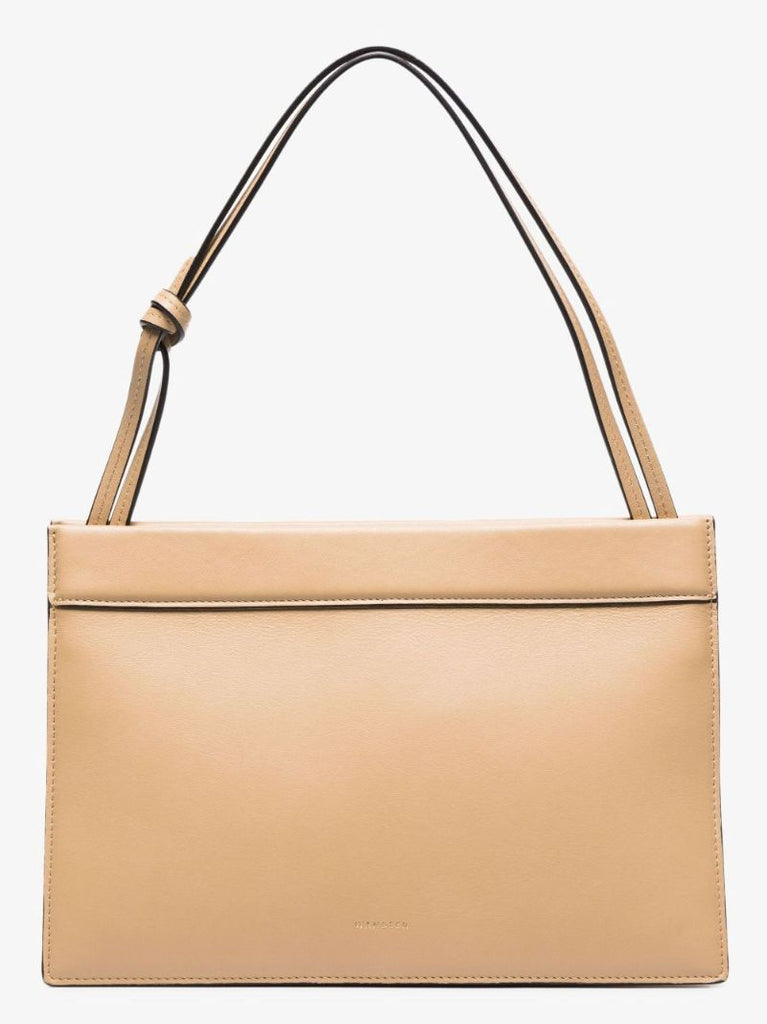 Neutral Hannah Leather Shoulder Bag