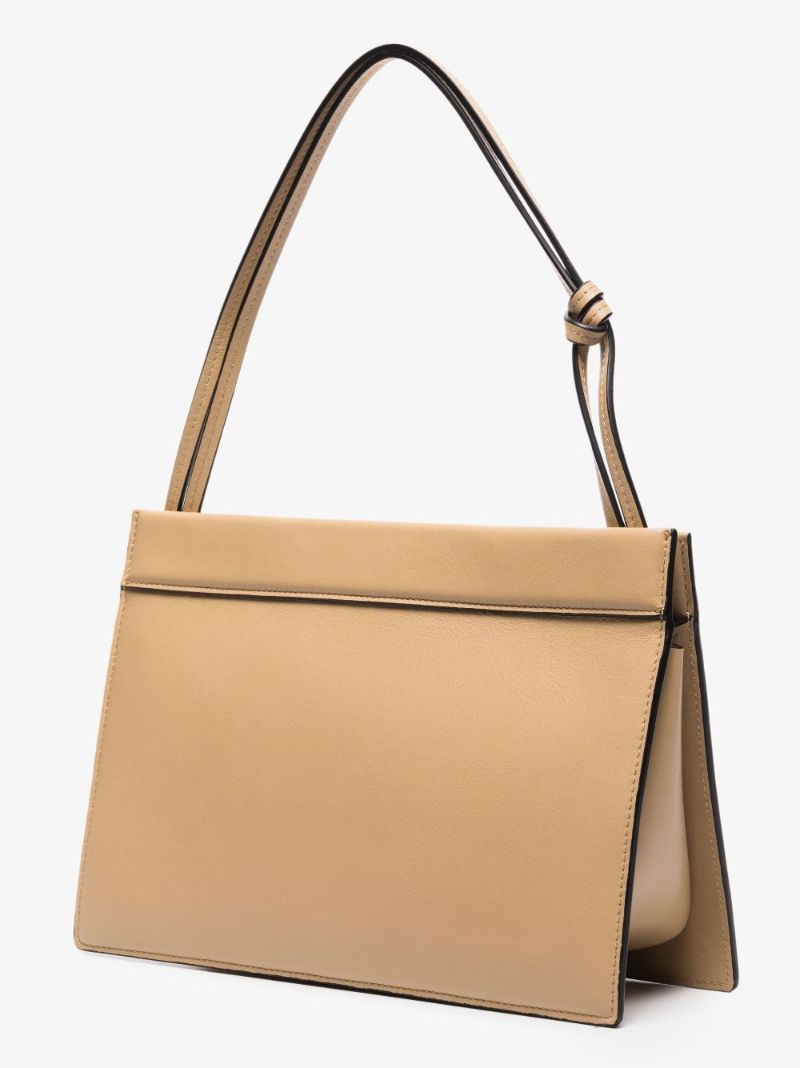Neutral Hannah Leather Shoulder Bag