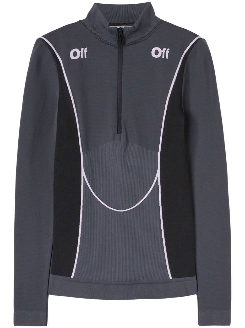 Grey Ski Seaml Off Performance Top