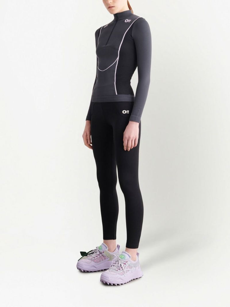 Grey Ski Seaml Off Performance Top