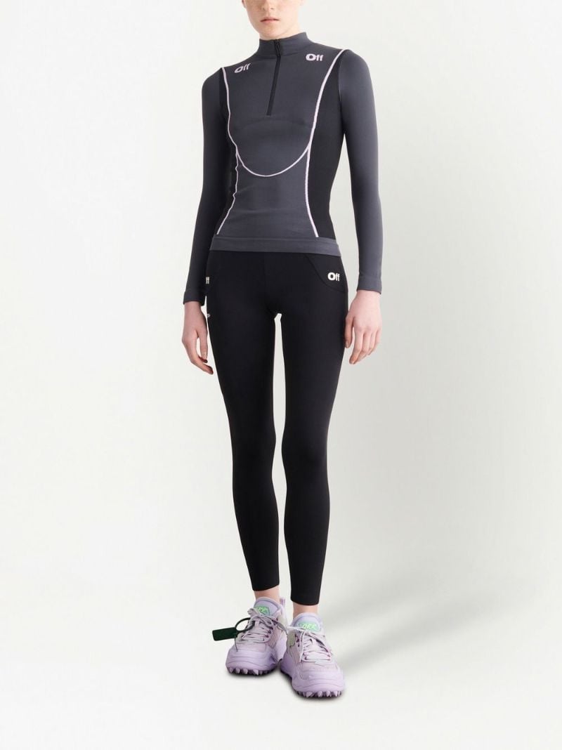 Grey Ski Seaml Off Performance Top