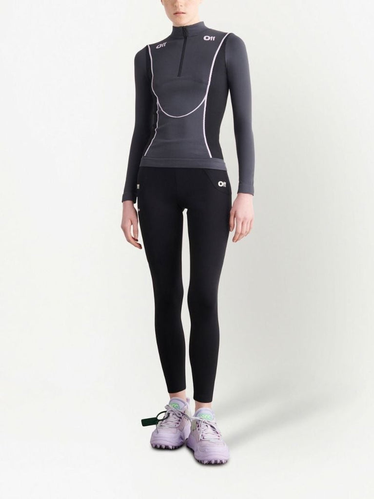 Grey Ski Seaml Off Performance Top