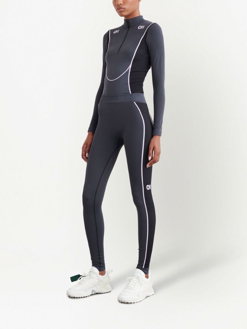 Grey Ski Seaml Off Bounce Performance Leggings