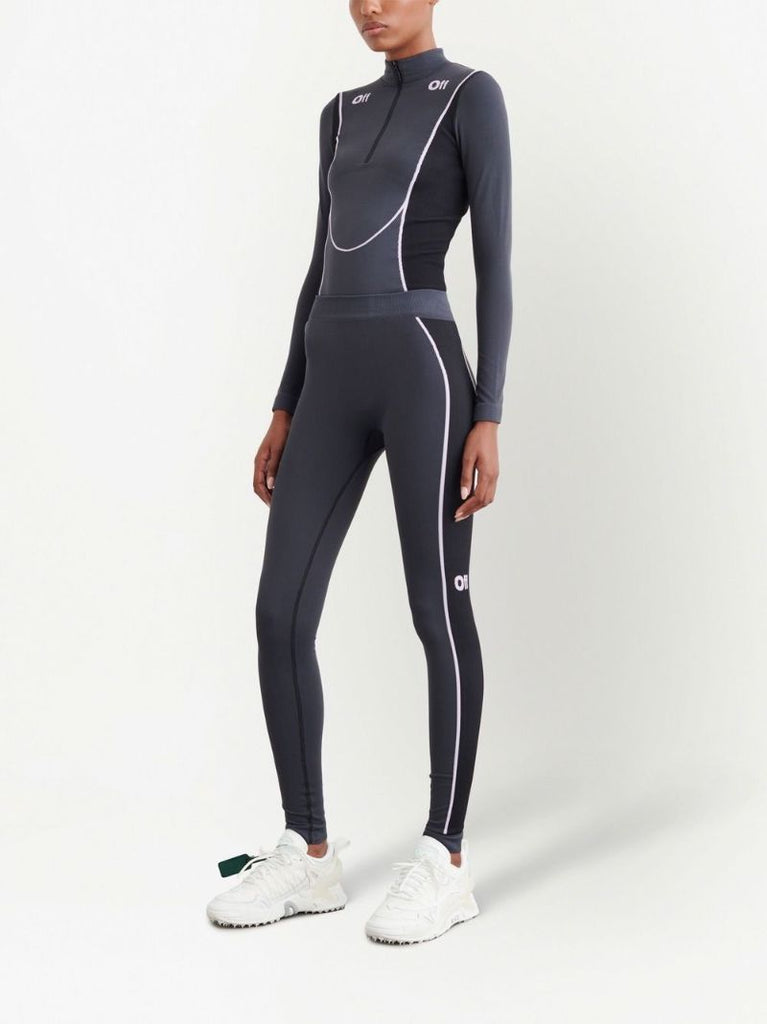 Grey Ski Seaml Off Bounce Performance Leggings