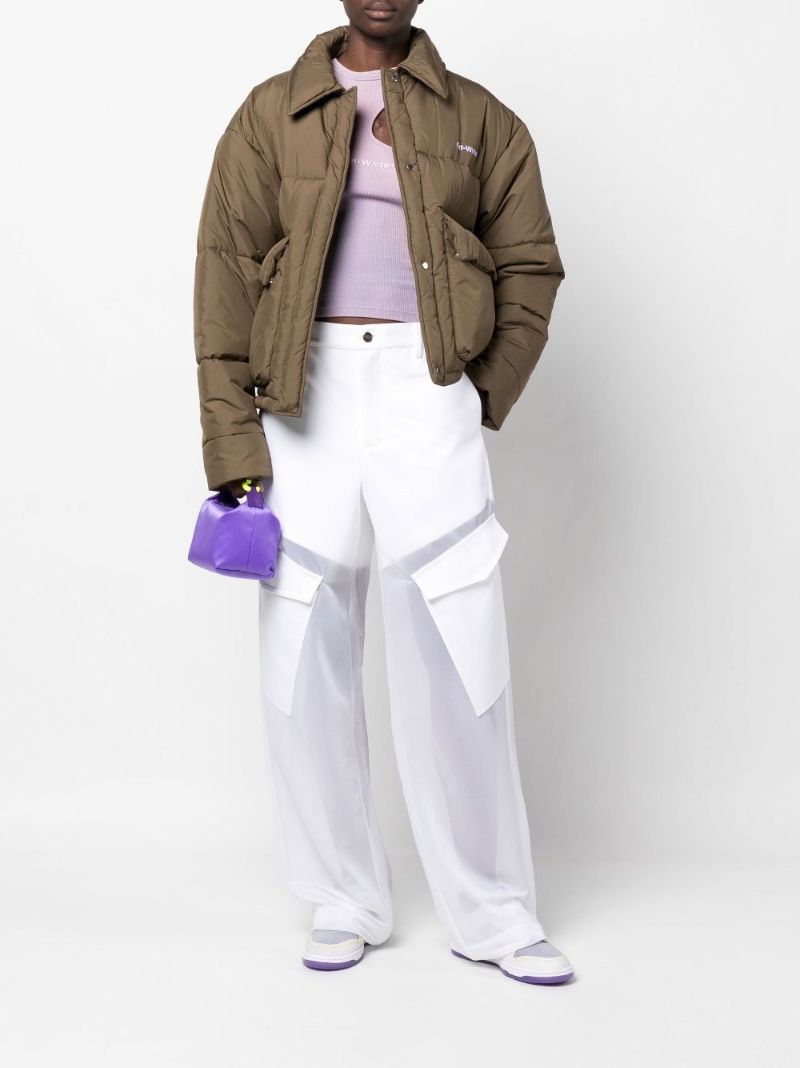 Green Peach Short Puffer Coat