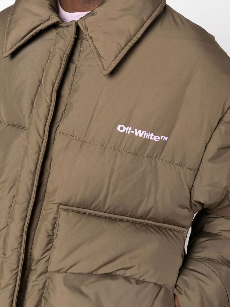 Green Peach Short Puffer Coat