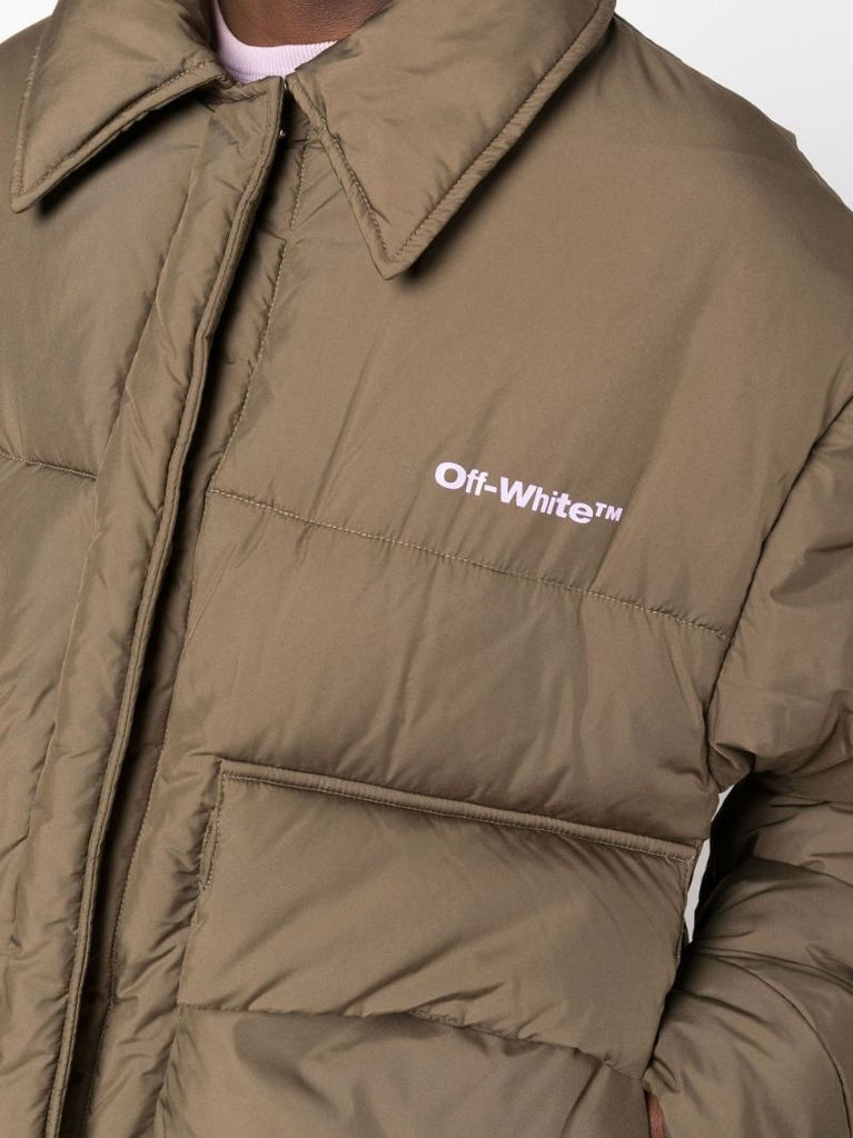 Green Peach Short Puffer Coat
