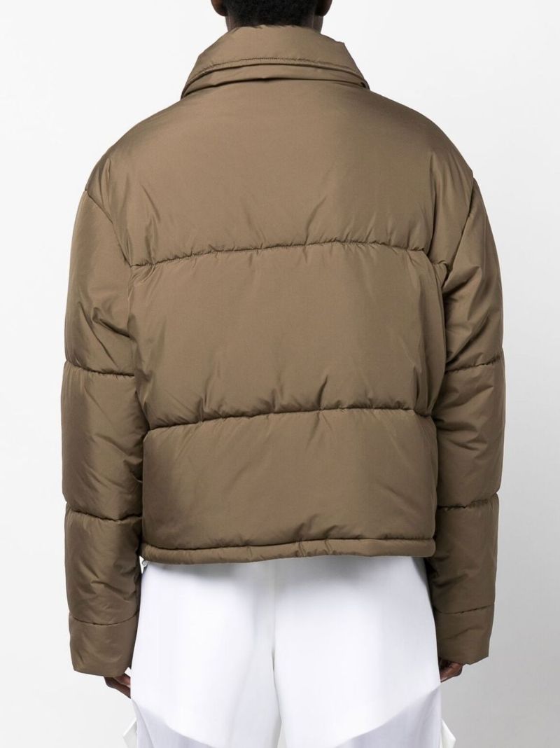 Green Peach Short Puffer Coat