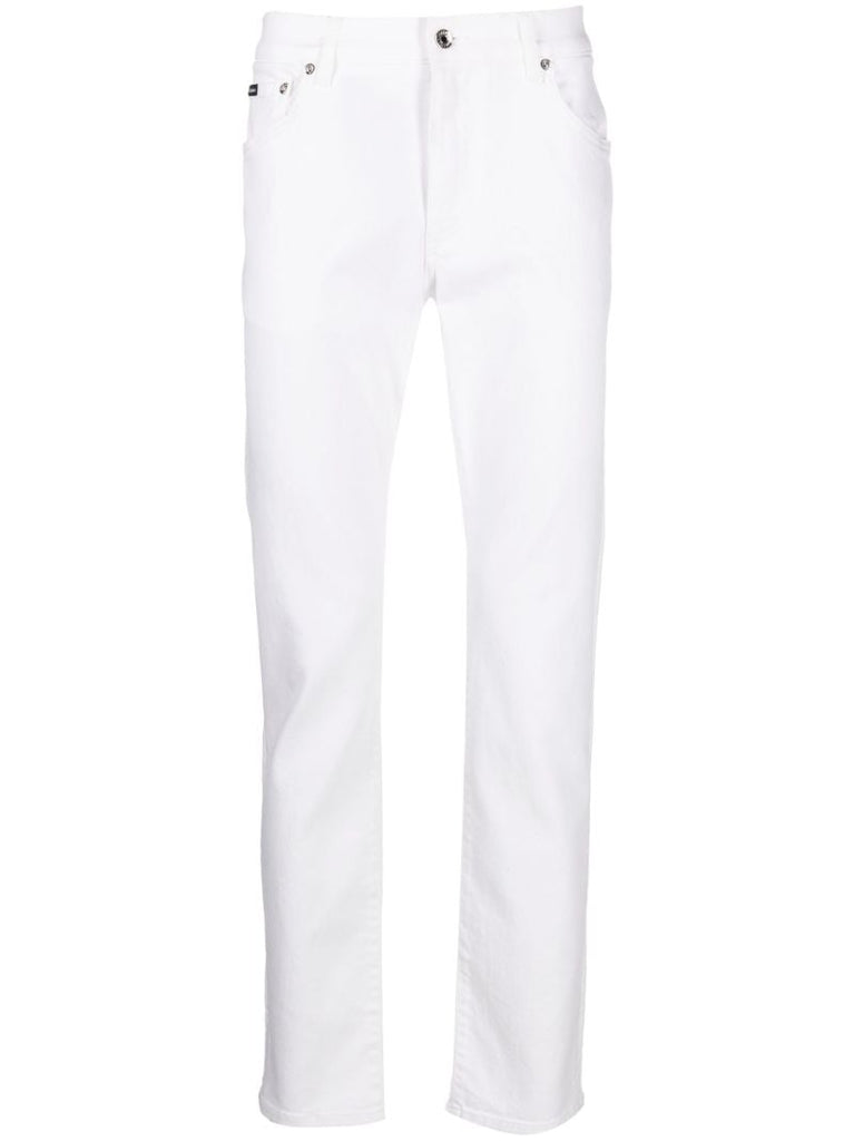 White Slim Leg Jeans