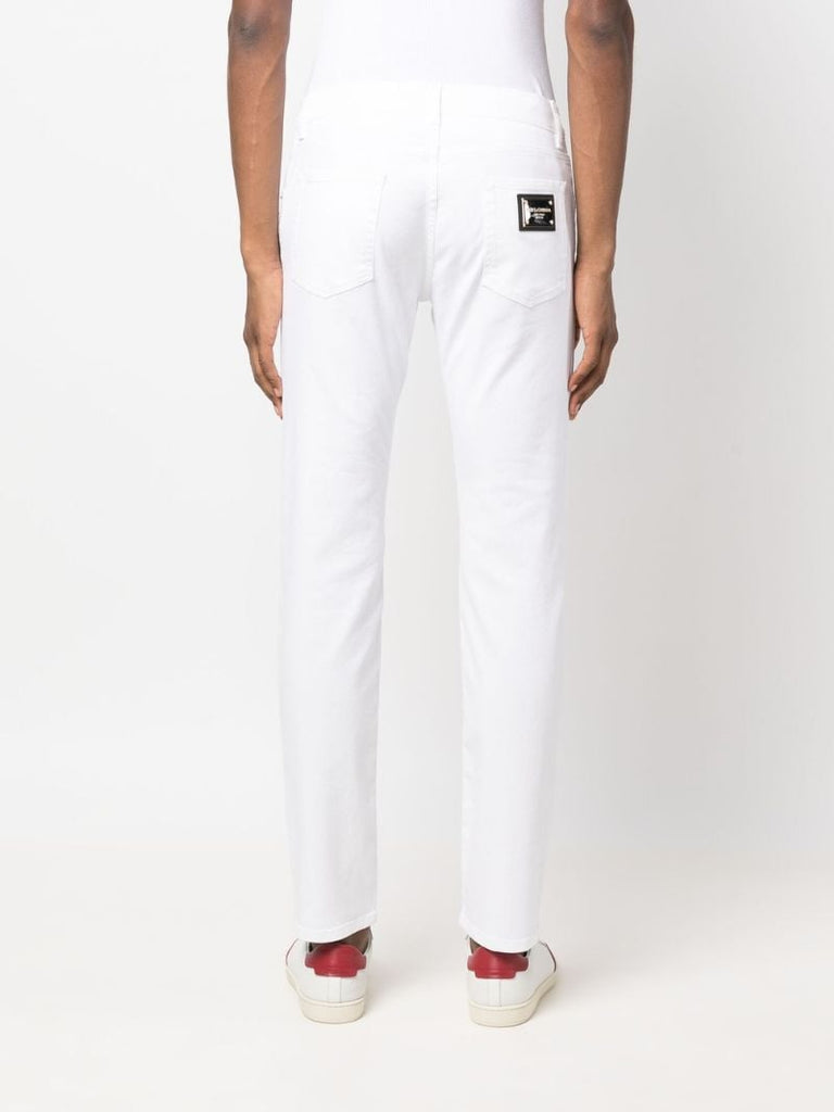 White Slim Leg Jeans