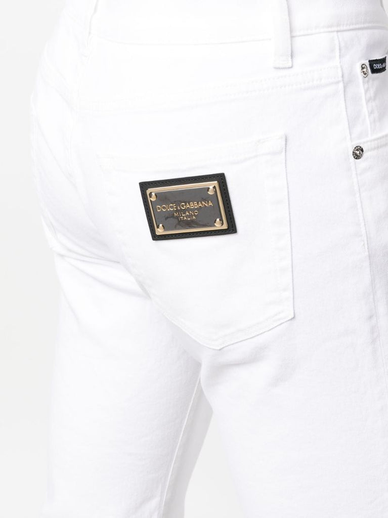 White Slim Leg Jeans