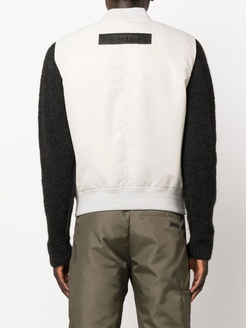 White Sleeveless Bomber Gilet