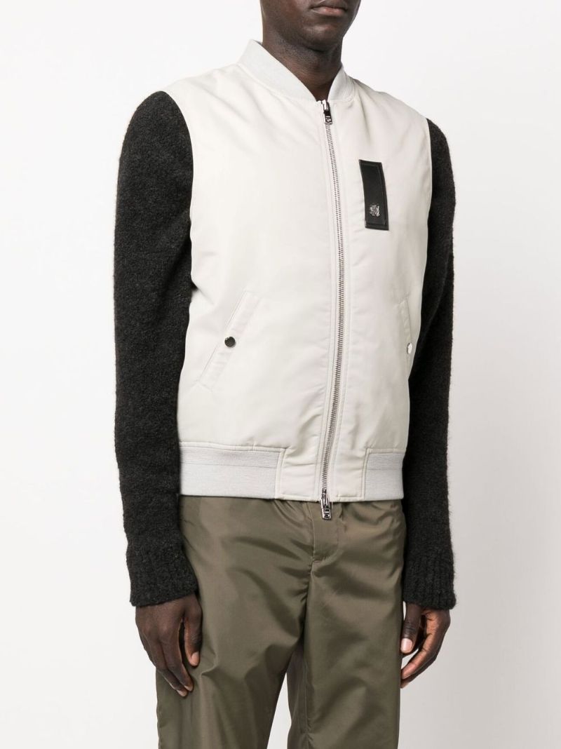 White Sleeveless Bomber Gilet