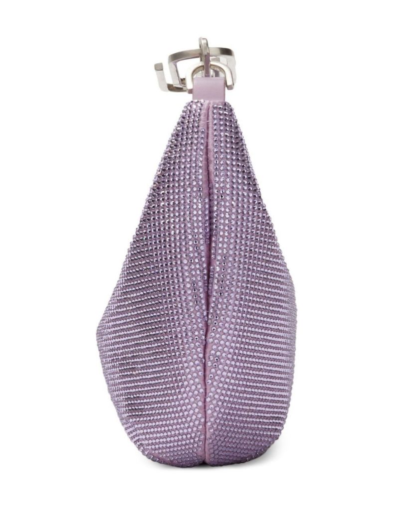 Purple Paperclip 20 Crystal Mini Hobo Bag
