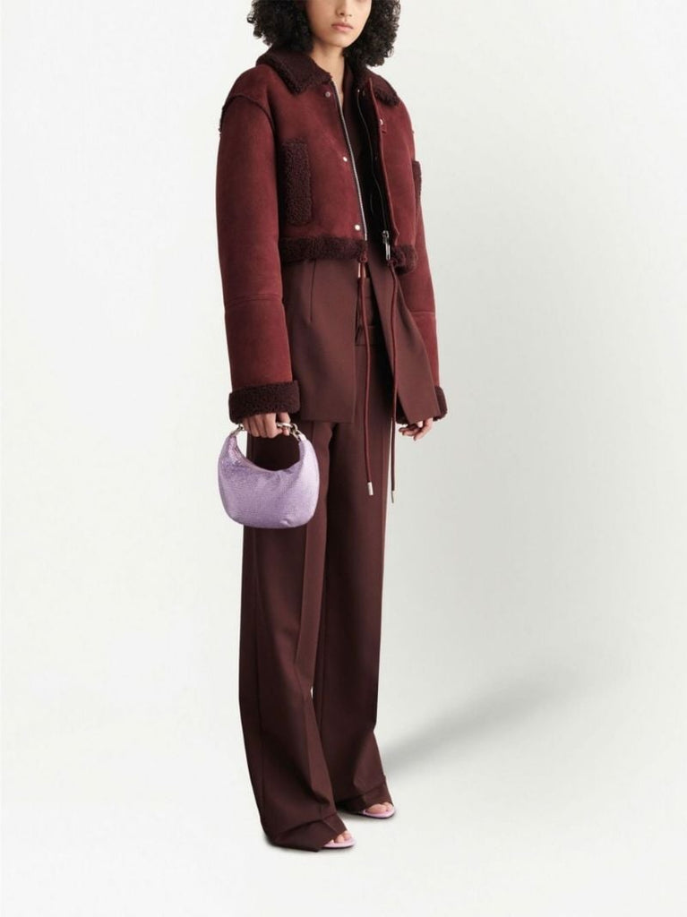 Purple Paperclip 20 Crystal Mini Hobo Bag