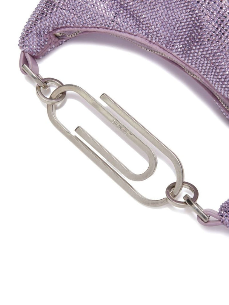 Purple Paperclip 20 Crystal Mini Hobo Bag