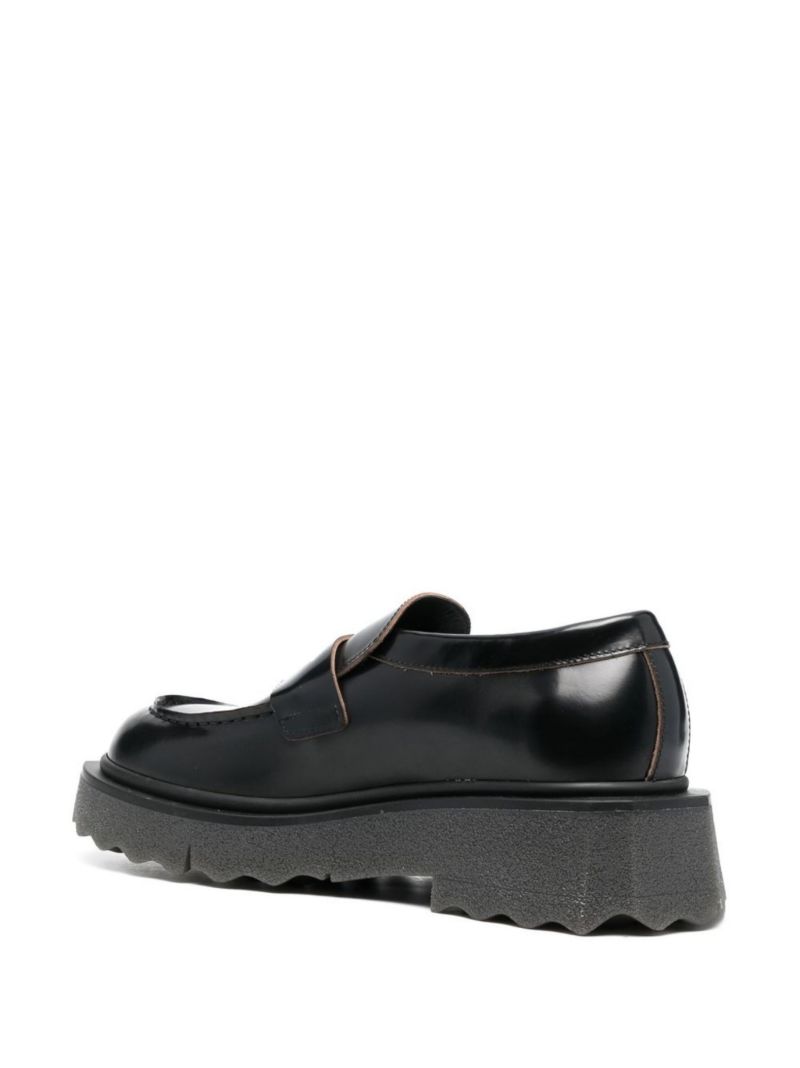 Black Calf Sponge Leather Loafers