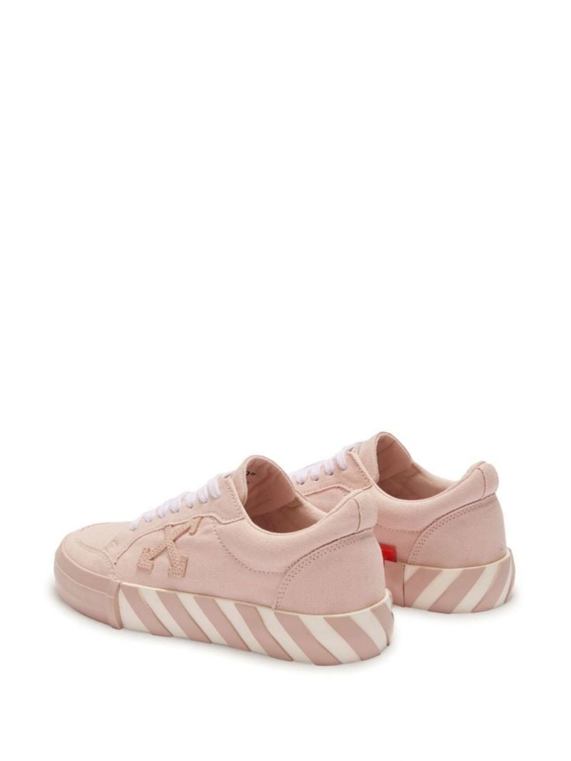 Pink Vulcanised Low Top Sneakers