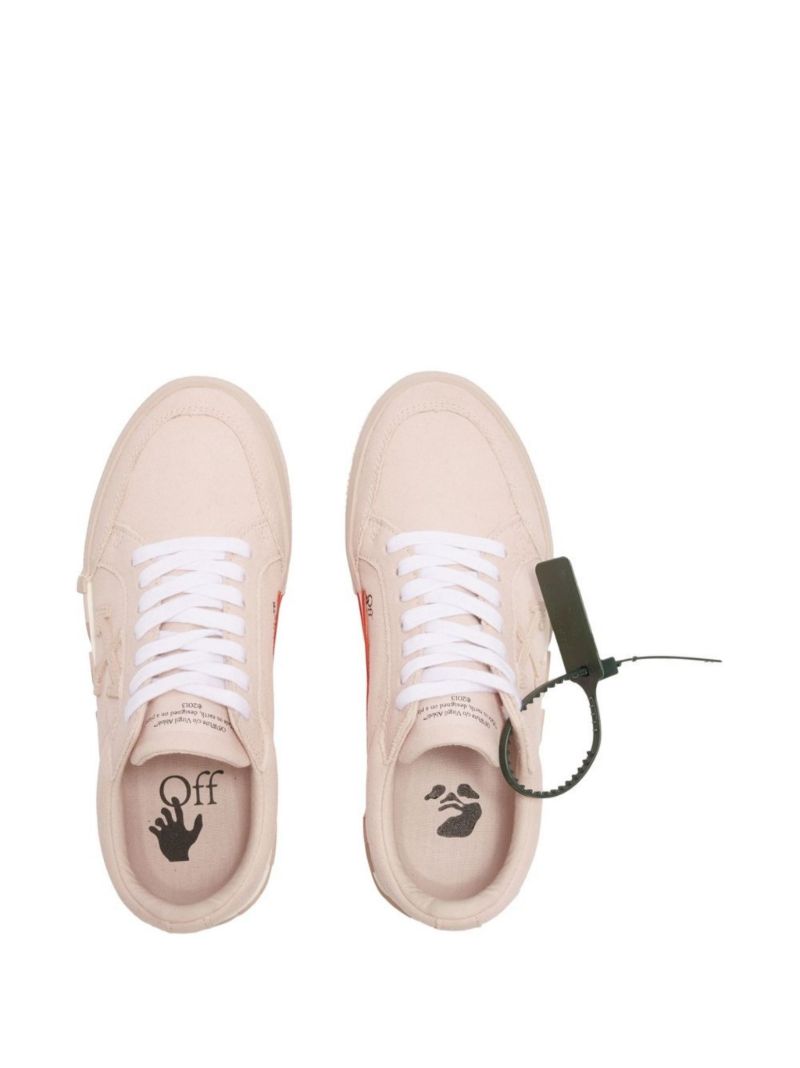 Pink Vulcanised Low Top Sneakers