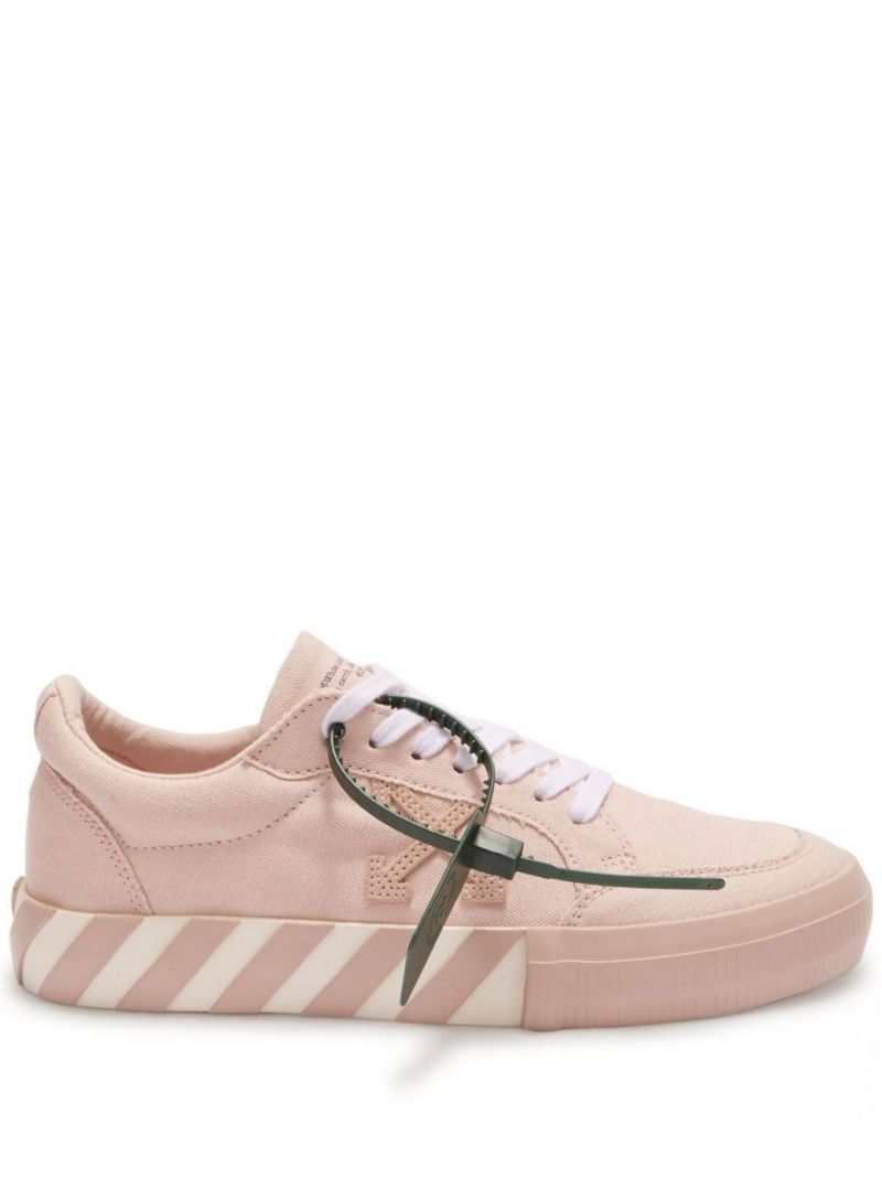 Pink Vulcanised Low Top Sneakers