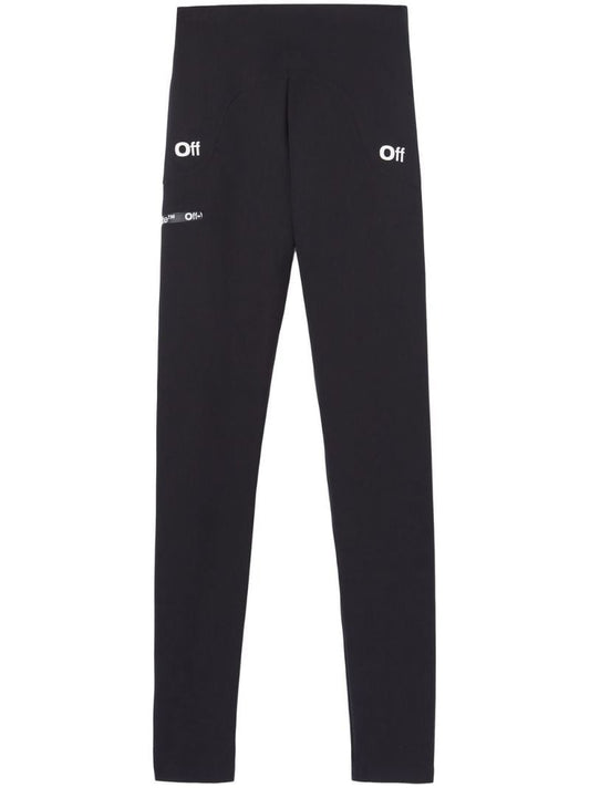 Black Scuba Logo Leggings