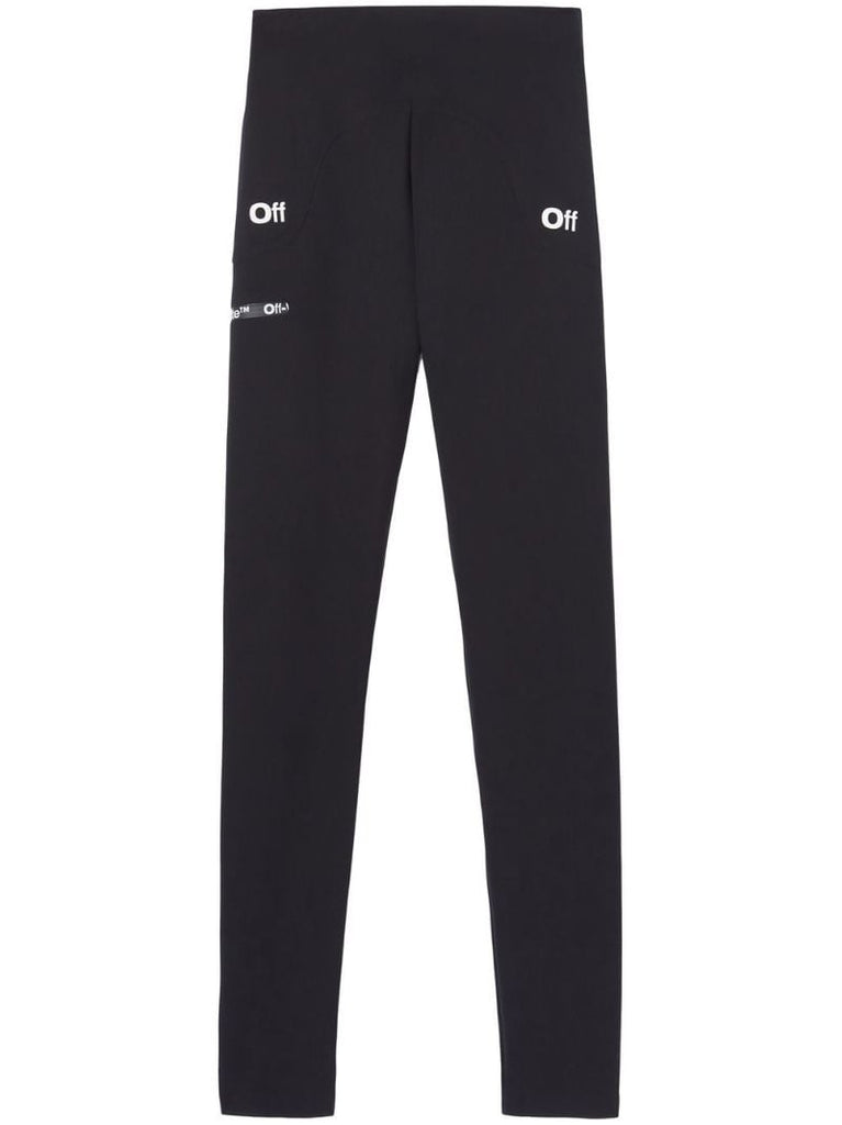 Black Scuba Logo Leggings