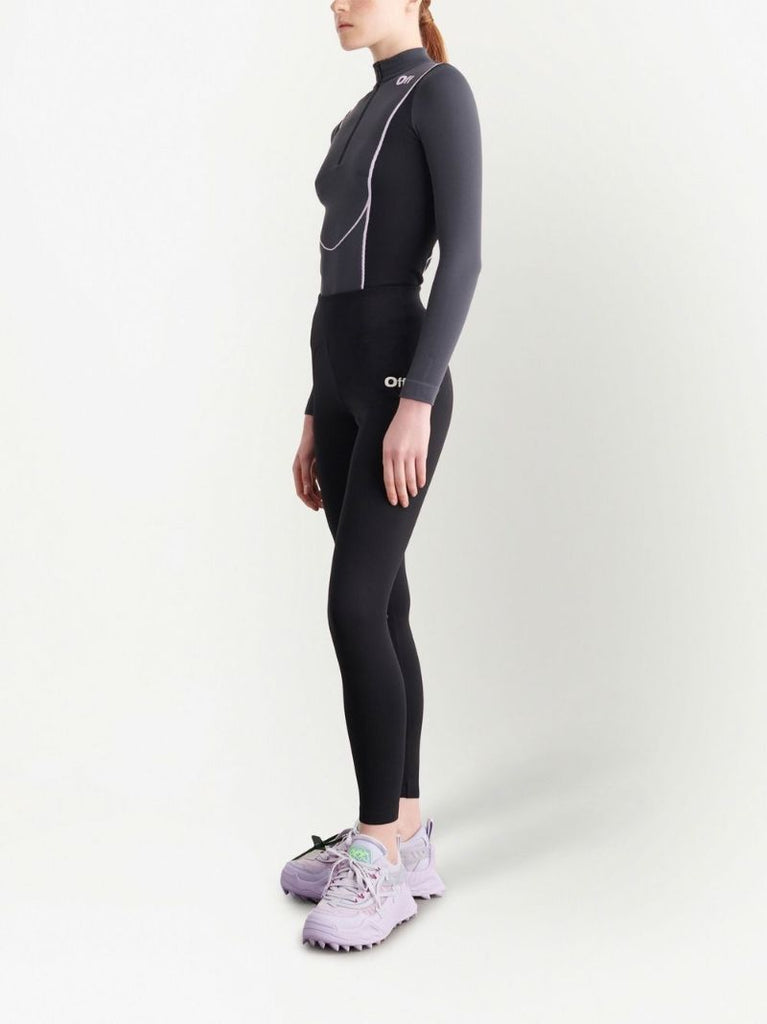 Black Scuba Logo Leggings