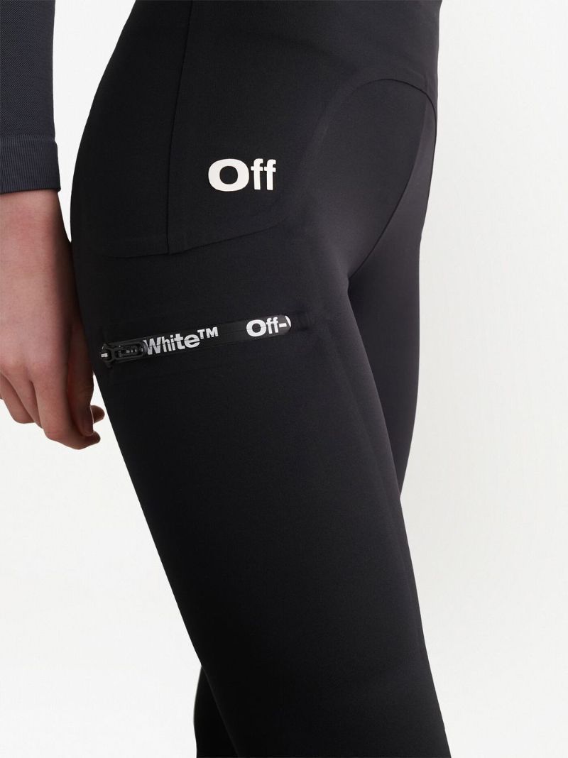 Black Scuba Logo Leggings