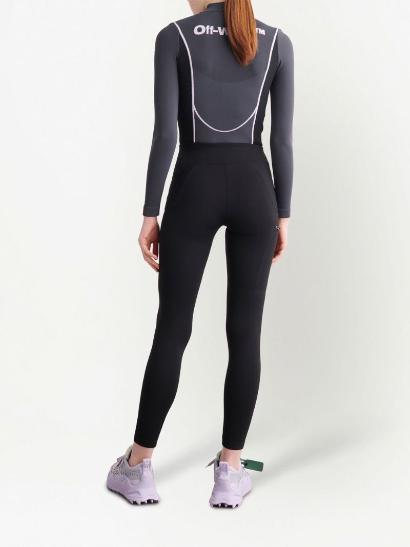 Black Scuba Logo Leggings