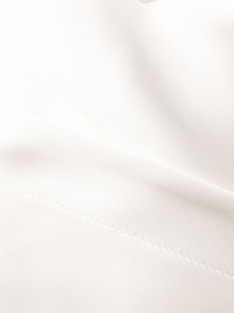 White Twisted Duchesse Midi Shirt Dress