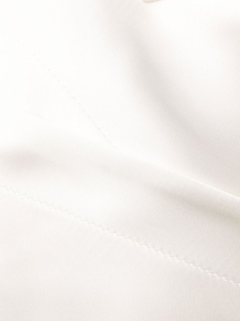 White Twisted Duchesse Midi Shirt Dress