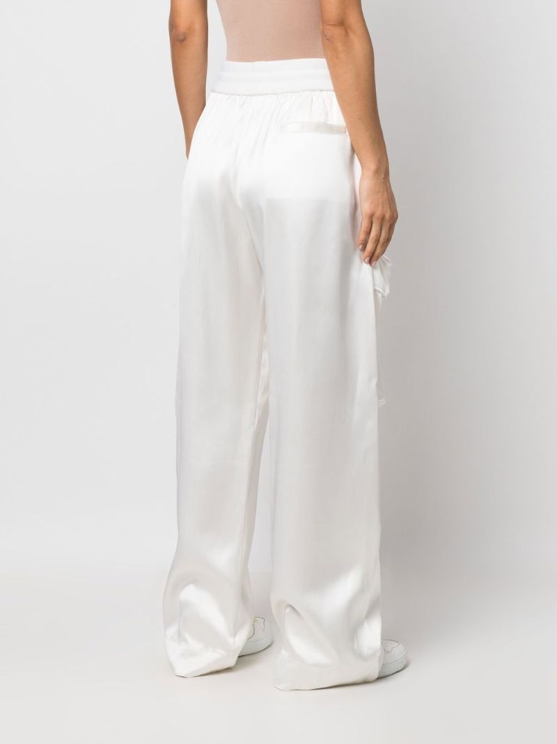 White Duchesse Cargo Trousers