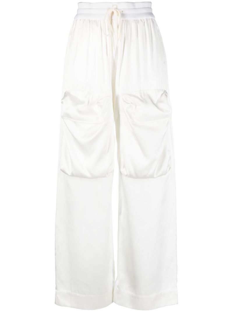 White Duchesse Cargo Trousers