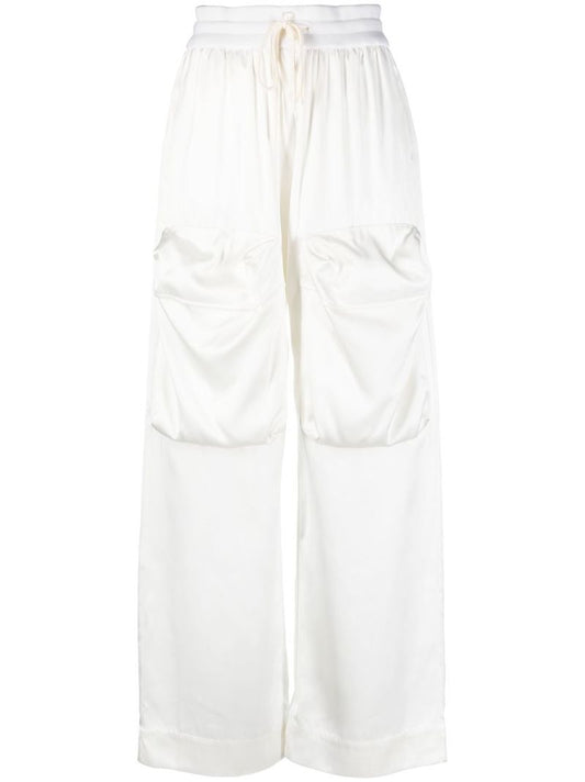 White Duchesse Cargo Trousers