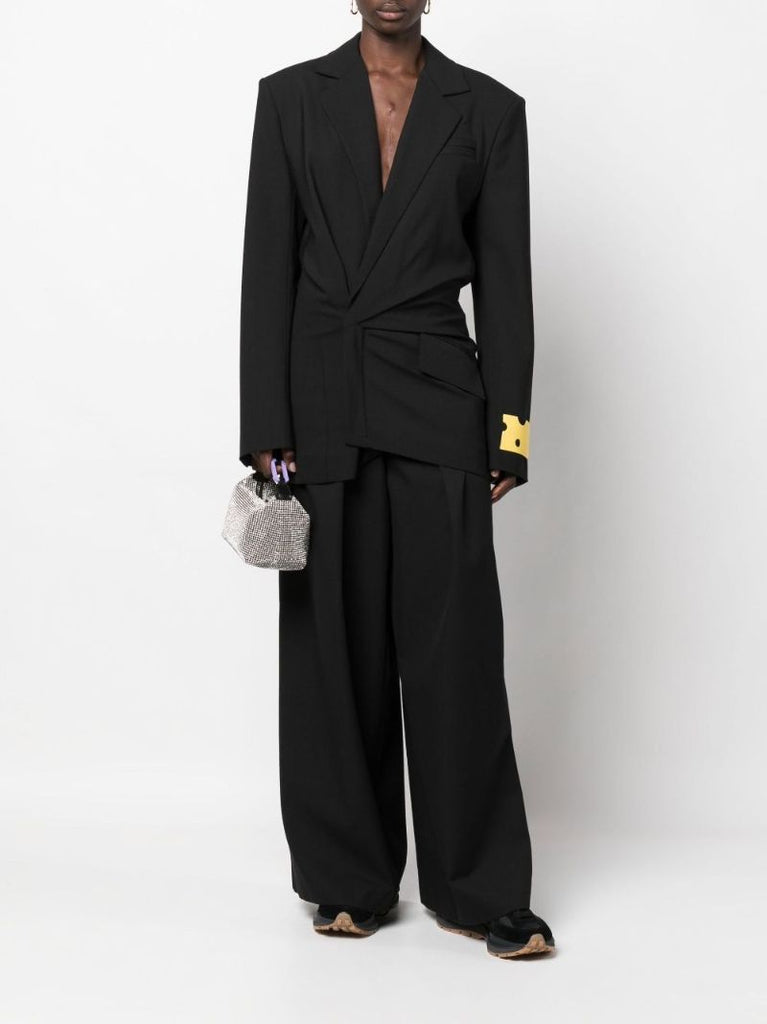 Black Twist Front Blazer
