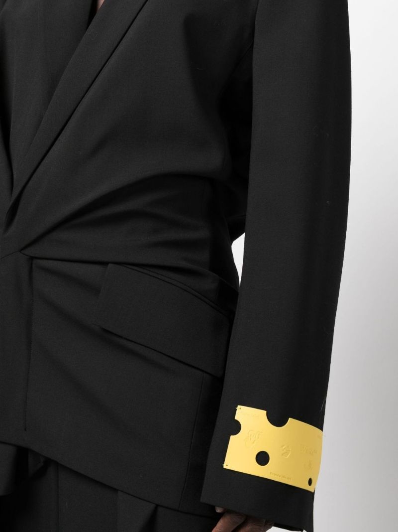 Black Twist Front Blazer