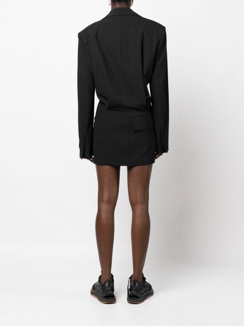 Black Twist Front Blazer