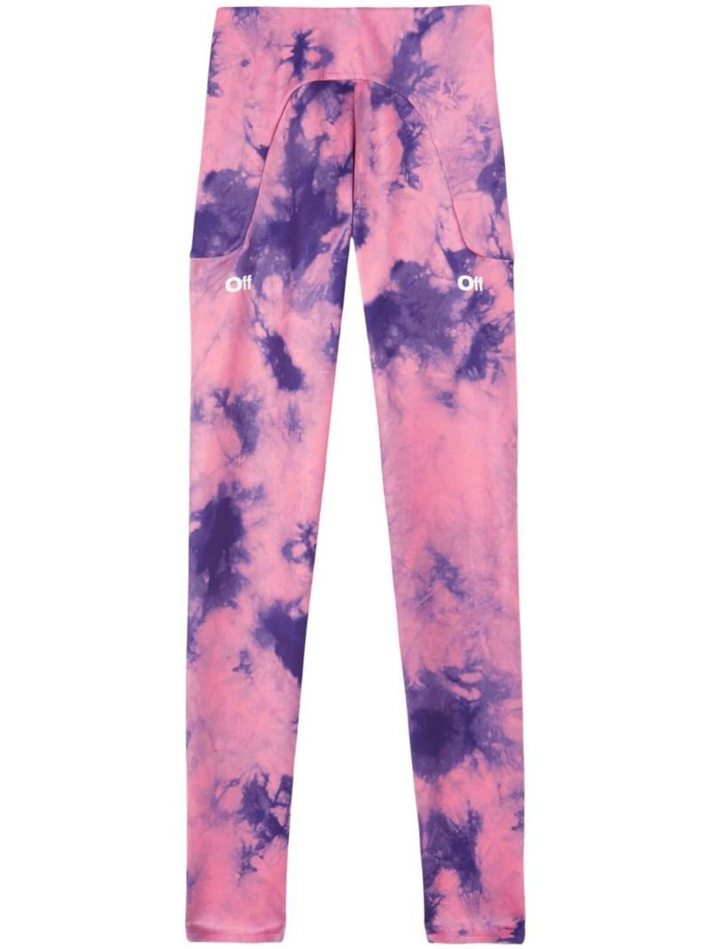 Pink Tie-dye Print Leggings
