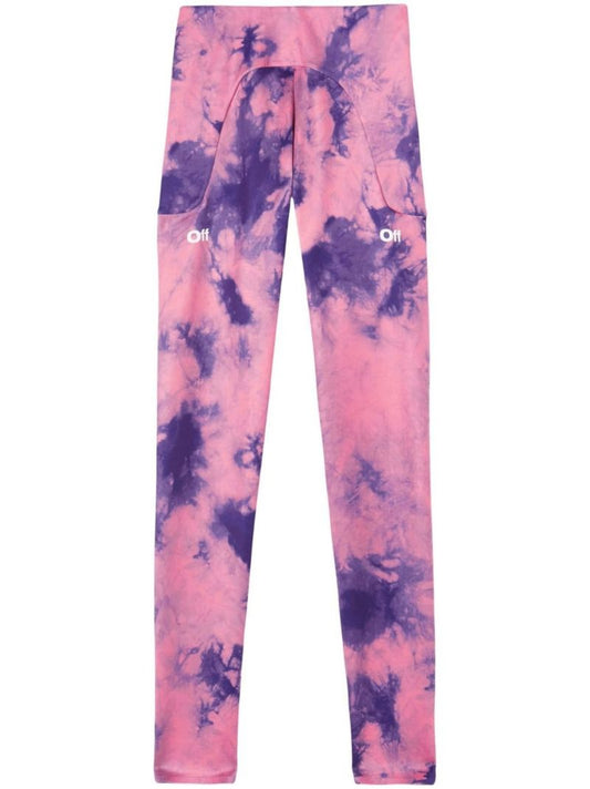 Pink Tie-dye Print Leggings