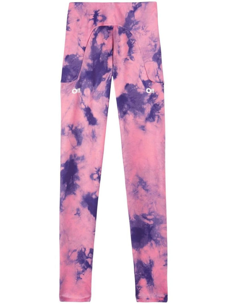 Pink Tie-dye Print Leggings