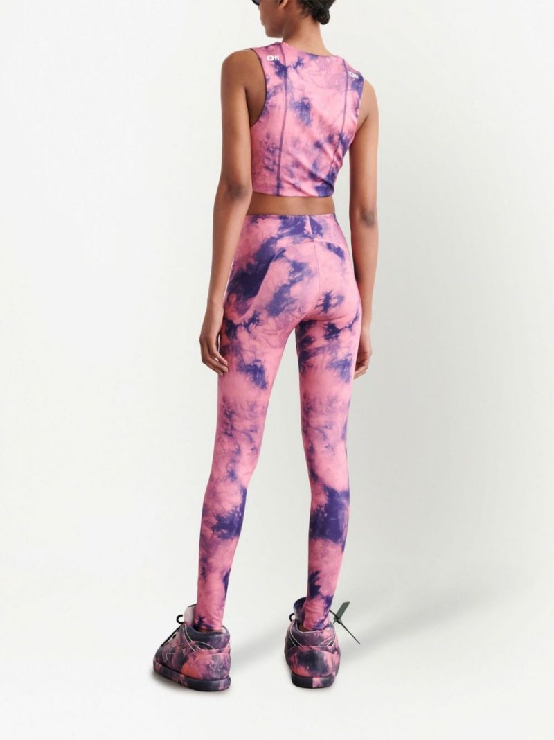 Pink Tie-dye Print Leggings